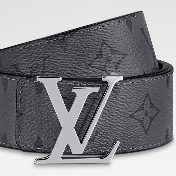 Louis Vuitton LV Initiales 40mm Reversible Belt Monogram Eclipse Reverse Logo 90 - Picture 1 of 7